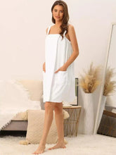 Women’s Plush Spa Shower Wrap | White | Ultra-Soft & Absorbent
